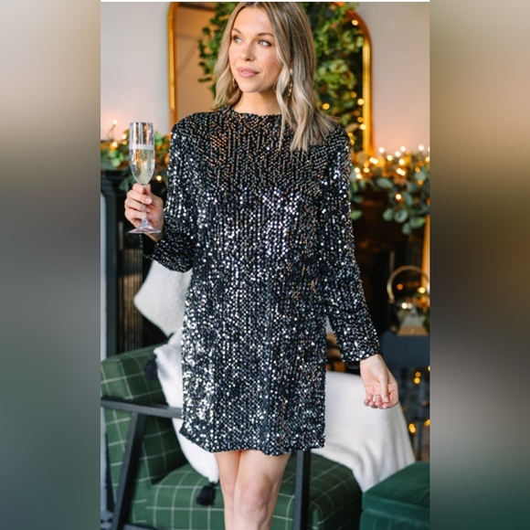 Shop The Mint Dresses & Skirts - SHOP THE MINT SIZE M.Sequin Black Dress